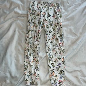 Grey flower pants